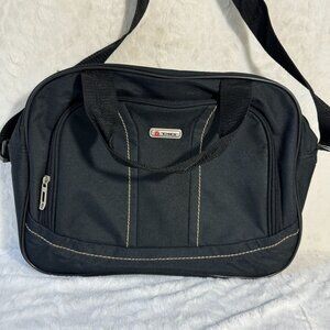 TAG Unisex Messenger Travel Bag, Black w/adjustable shoulder strap carry straps